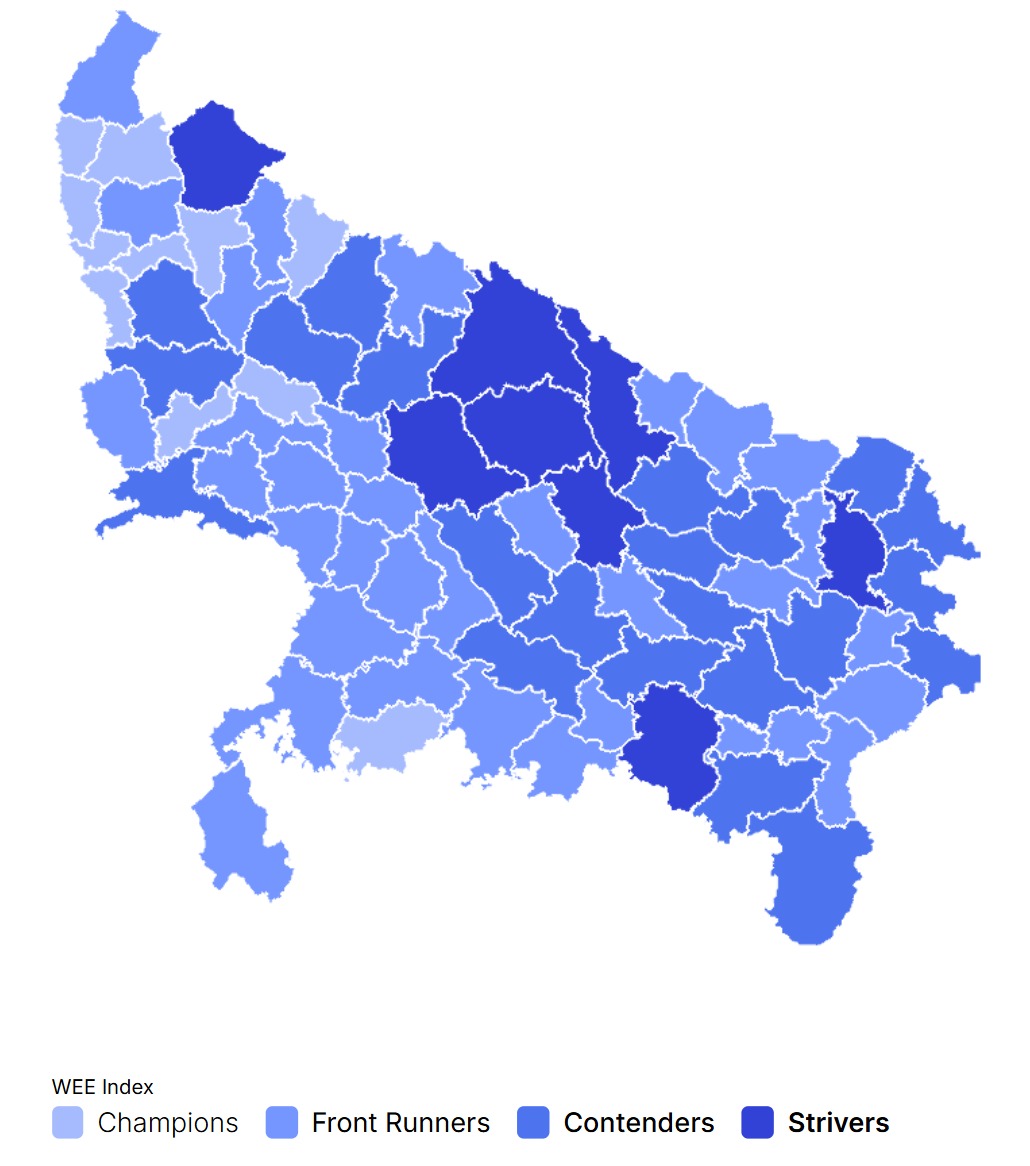 WEE Index Uttar Pradesh Map